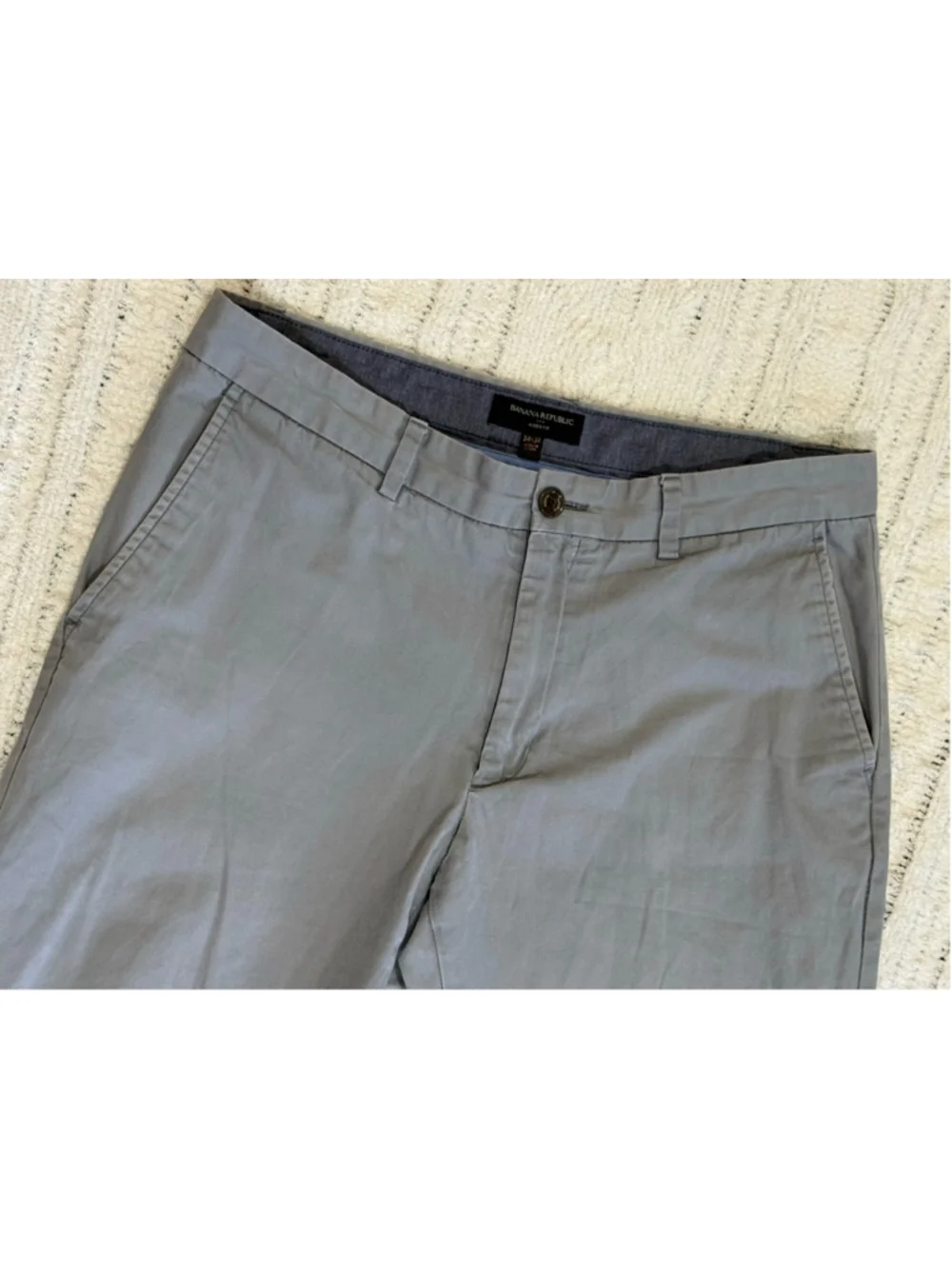 Banana Republic Aiden Slim Chino Pants Gray 34x32